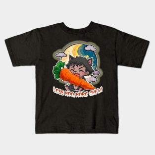 Werewolf Vegan - Less moo, more chew Kids T-Shirt
